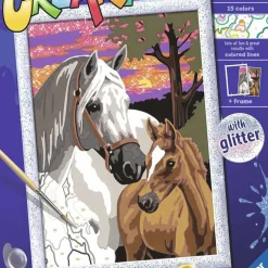 CreART : Sunset Horses Painting by Numbers 7x9