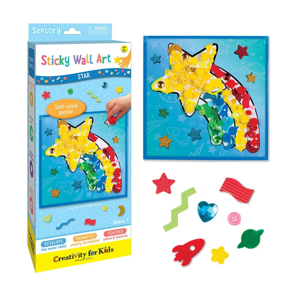 Creativity For Kids Sticky Wall Art - Star Hot