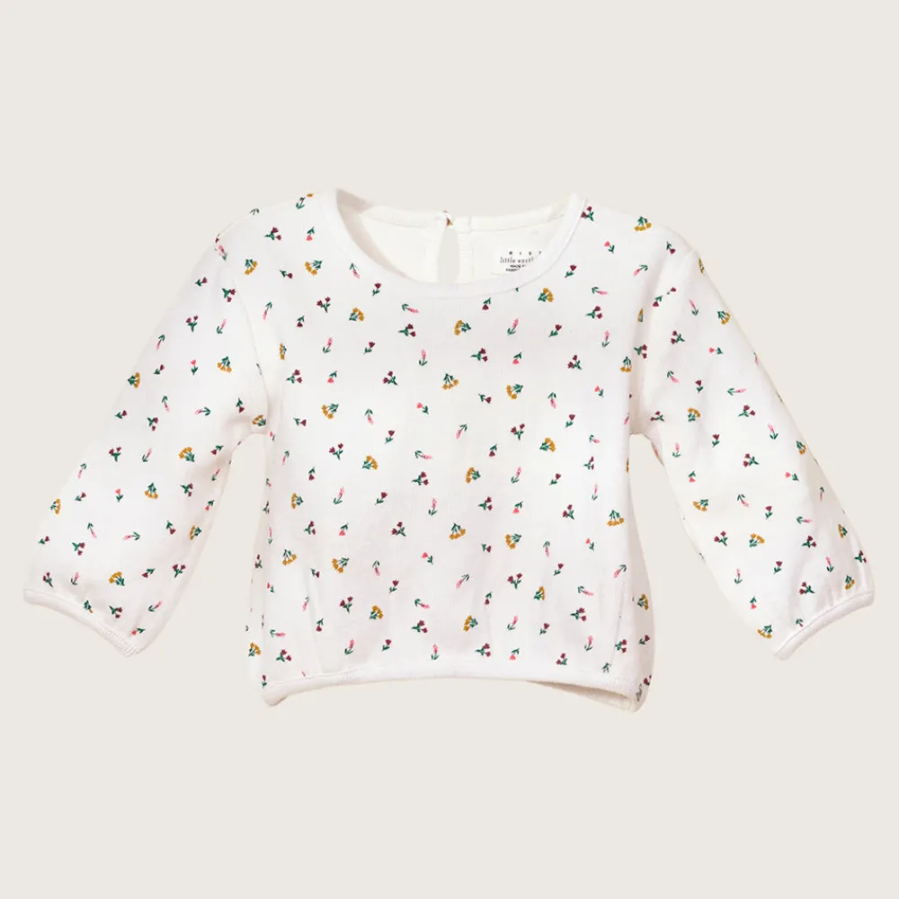 rise little earthling Crew Graphic Top White 0-3m Outlet