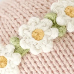 Cuddle+Kind Cuddle + Kind Baby Bunny (Rose with Ivory Floral) Hand-Knit Doll Sale