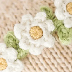 Cuddle+Kind Cuddle + Kind Baby Honey Bear (Ivory Floral) Hand-Knit Doll Outlet