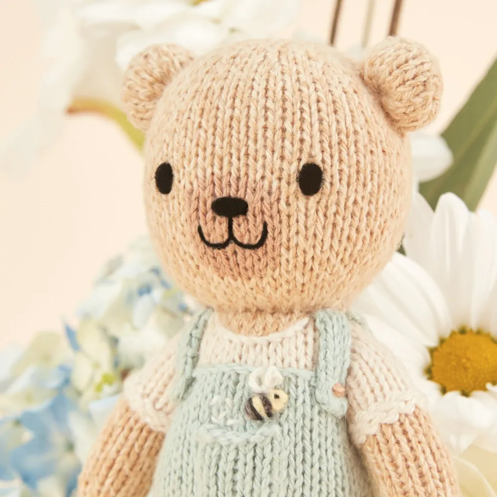 Cuddle+Kind Cuddle + Kind Tiny Charlie the Honey Bear Hand-Knit Doll Clearance