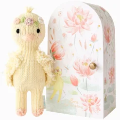 Cuddle+Kind Cuddle + Kind Tiny Flora the duckling (mauve) Hand-Knit Doll New