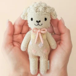 Cuddle+Kind Cuddle + Kind Tiny Lucy the Lamb (Pastel) Hand-Knit Doll Best
