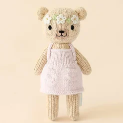 Cuddle+Kind Cuddle + Kind Tiny Olivia the Honey Bear Hand-Knit Doll New
