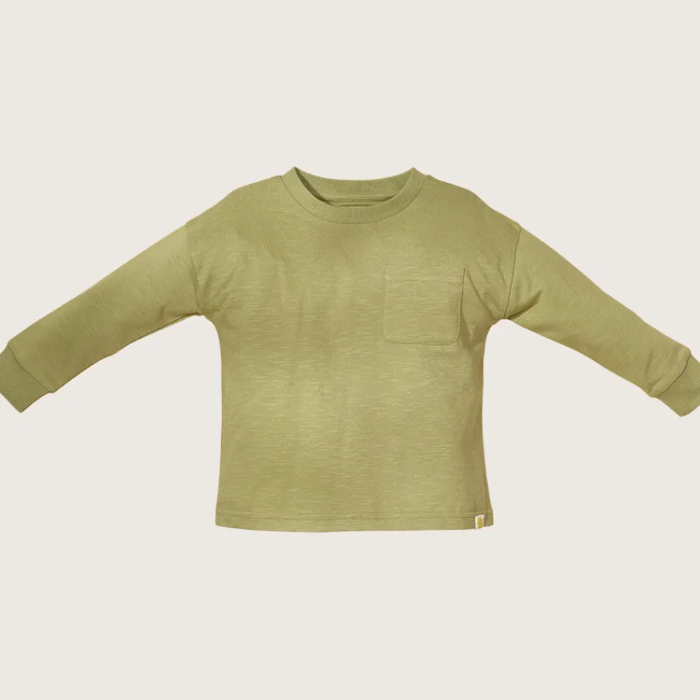 rise little earthling Cuffed Tee 5-6y Green Discount