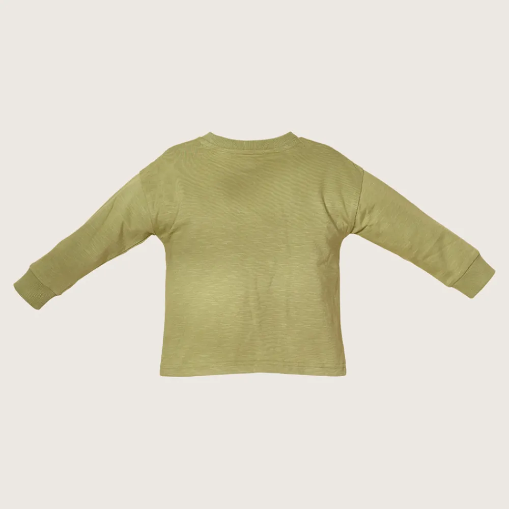 rise little earthling Cuffed Tee 5-6y Green Discount