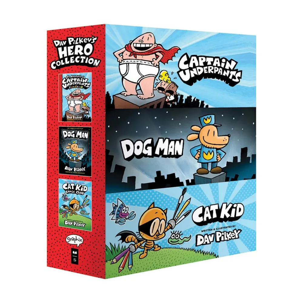 Mastermind Toys Dav Pilkey's Hero Collection: 3-Book Boxed Set Book New