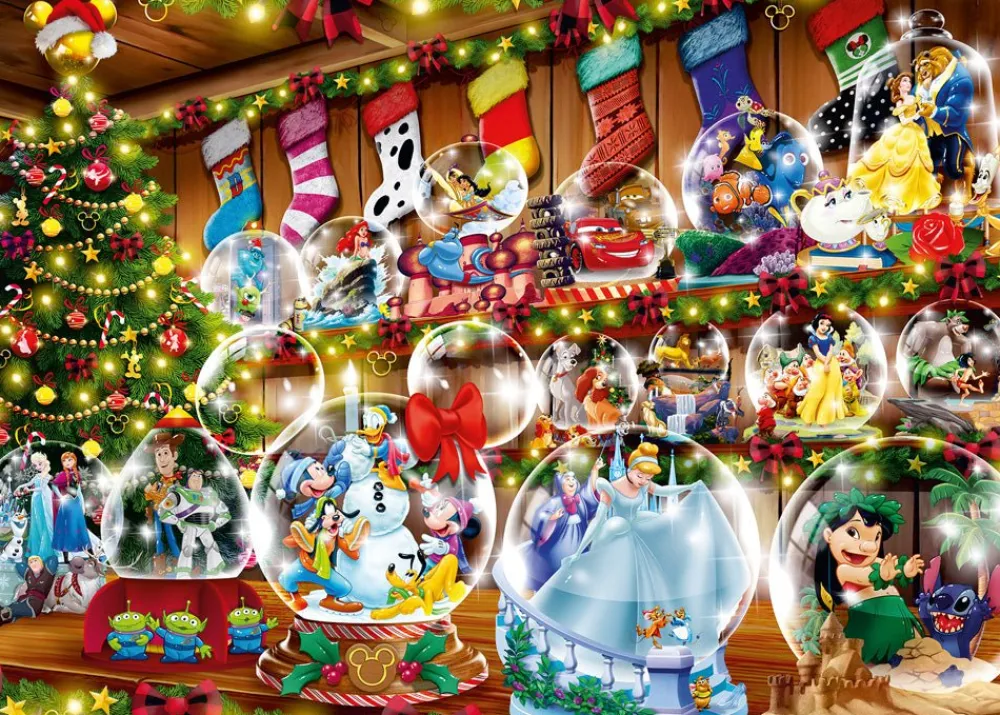 Ravensburger Disney Snow Globes Seasonal 1000 pc Puzzle Clearance