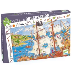 Djeco Observation Puzzle / Pirates / 100 pcs Clearance