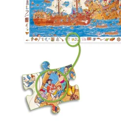 Djeco Observation Puzzle / Pirates / 100 pcs Clearance
