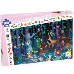 Ilo 307 Inc. Djeco Observation puzzle Enchanted forest 100 pcs Clearance