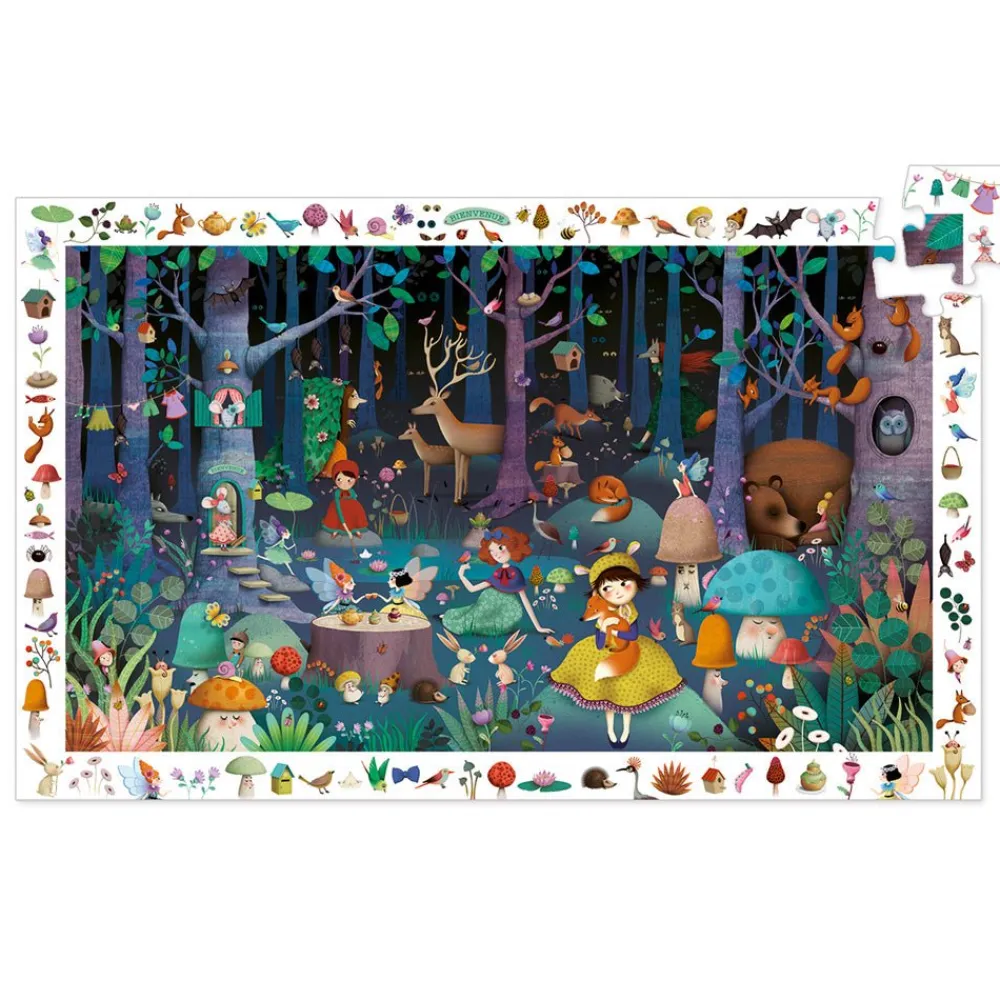 Ilo 307 Inc. Djeco Observation puzzle Enchanted forest 100 pcs Clearance