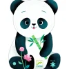 Djeco Silhouette Puzzle / Leo The Panda / 24 pcs Sale