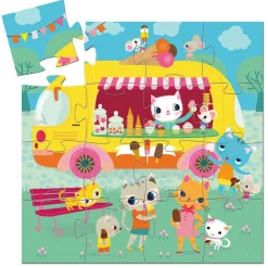 Ilo 307 Inc. Djeco Silhouette Puzzle The Ice Cream Truck 16 pcs Online