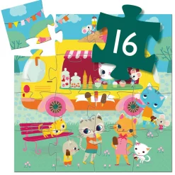 Ilo 307 Inc. Djeco Silhouette Puzzle The Ice Cream Truck 16 pcs Online