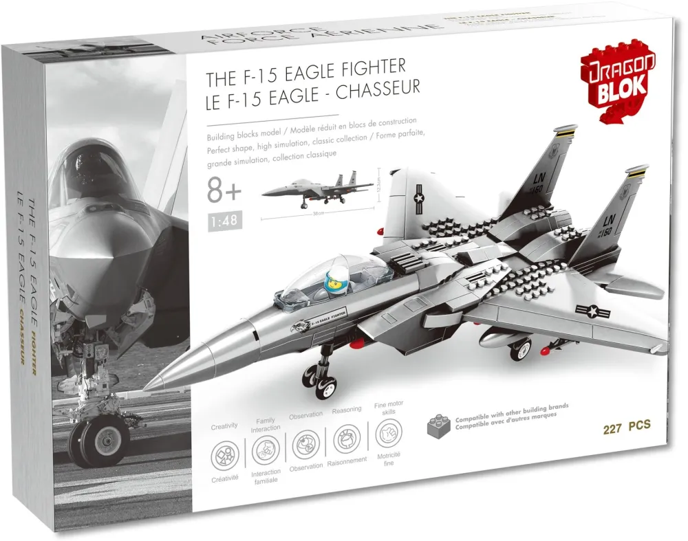 Imports Dragon Inc. Dragon Blok Air Force F15 Eagle Fighter Fashion