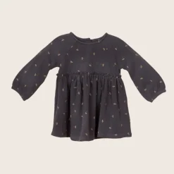 rise little earthling Empire Waist Dress 0-3m Obsidian Discount