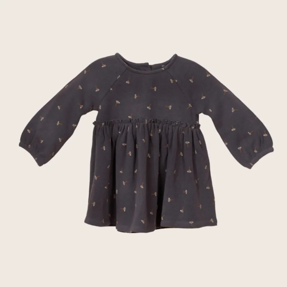 rise little earthling Empire Waist Dress 0-3m Obsidian Discount