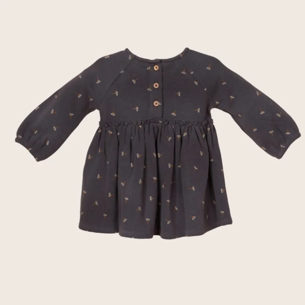 rise little earthling Empire Waist Dress 0-3m Obsidian Discount