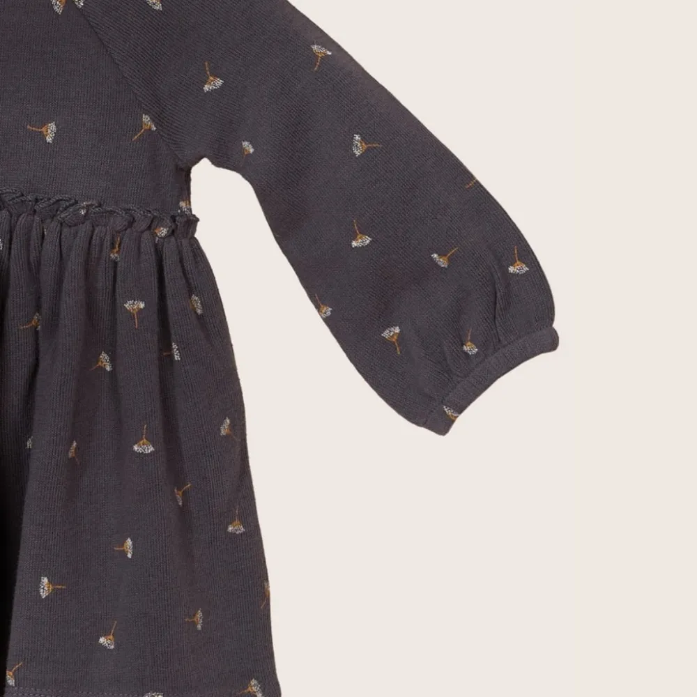 rise little earthling Empire Waist Dress 0-3m Obsidian Discount