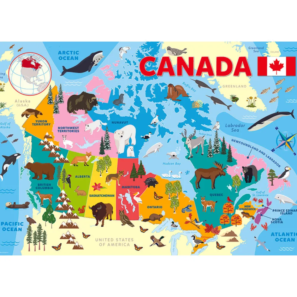 Eurographics Inc. Eurographics Map of Canada 100 PC Puzzle Online