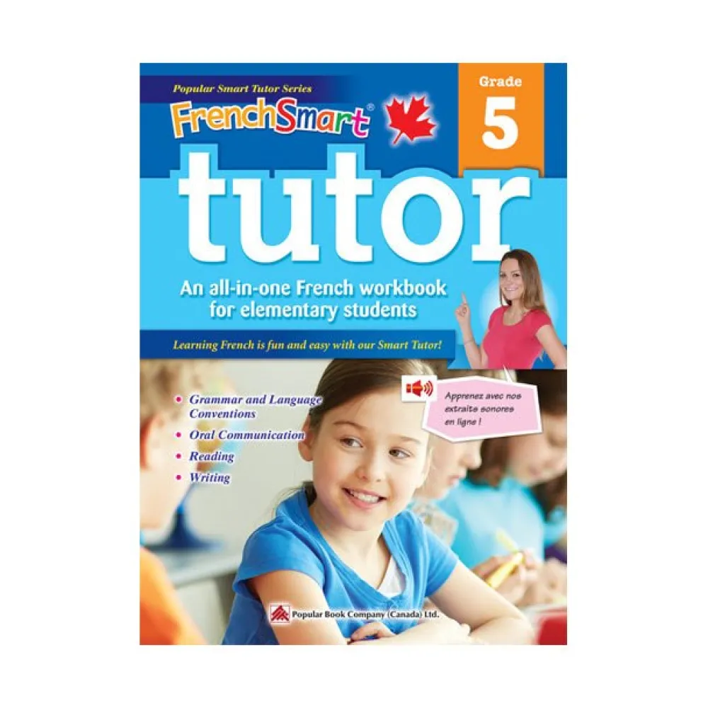 POPULAR BOOKS FrenchSmart Tutor Gr. 5 w/ Audio Clips Clearance