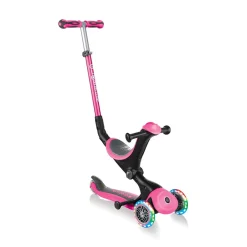 Globber GO-UP Deluxe Lights Pink Scooter New