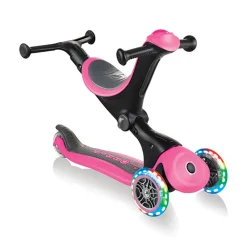 Globber GO-UP Deluxe Lights Pink Scooter New