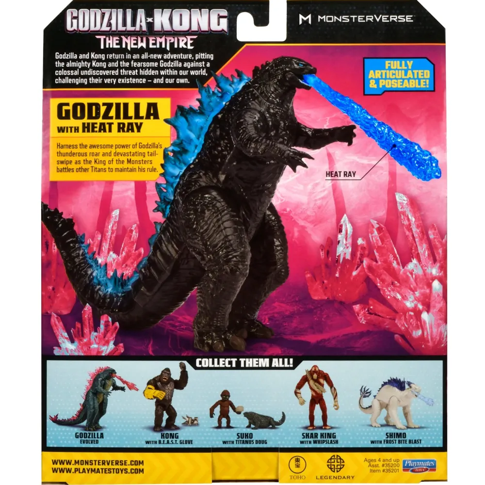 Imports Dragon Inc. Godzilla x Kong - 6" Movie M Basic Figure - With Heat Ray Fashion