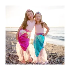 Great Pretenders Blue Mermaid Glimmer Skirt with Tiara,Size 5-6 Sale
