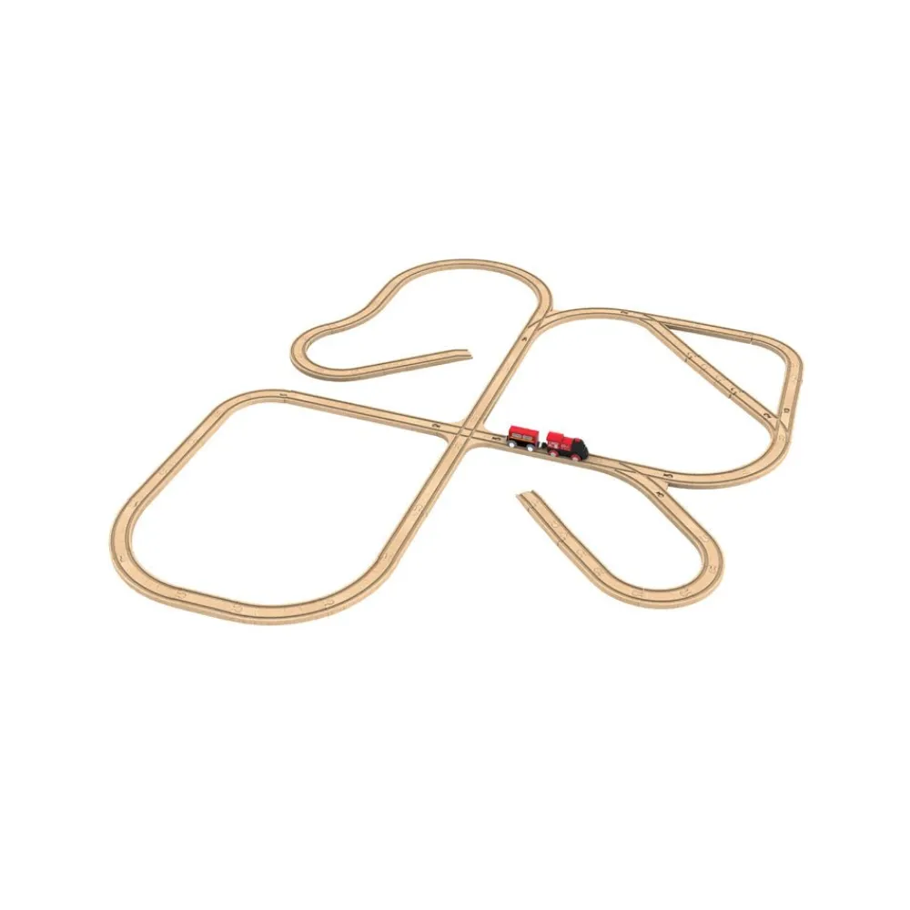 Hape 65 PC Railway & Expansion Set Fashion