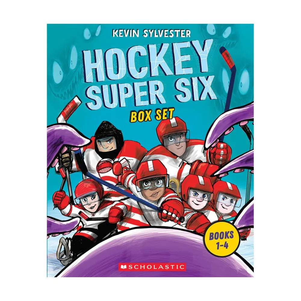 Mastermind Toys Hockey Super Six: The Box Set (Hockey Super Six) Books 1-4 Clearance