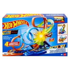 Hot Wheels ® 4-Loop Crash-Out™ Track Set New