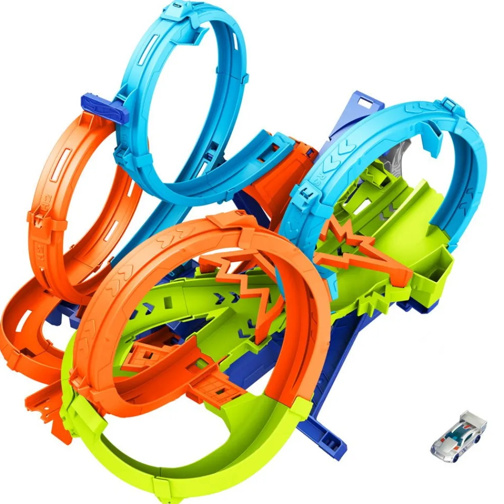 Hot Wheels ® 4-Loop Crash-Out™ Track Set New