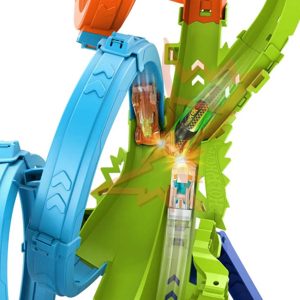 Hot Wheels ® 4-Loop Crash-Out™ Track Set New