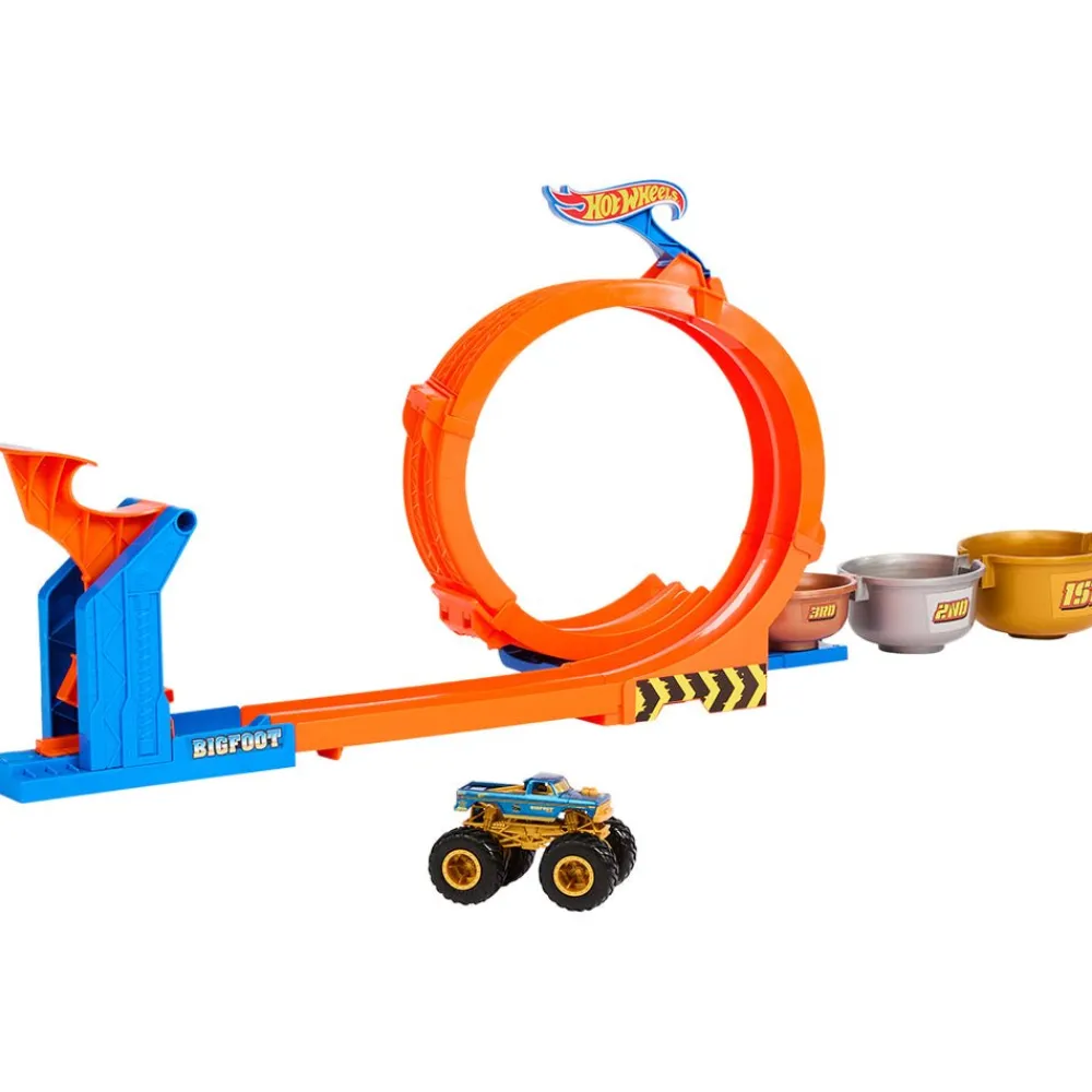 Hot Wheels Monster Trucks Loop-and-Flip Trophy Challenge™ Playset Fashion