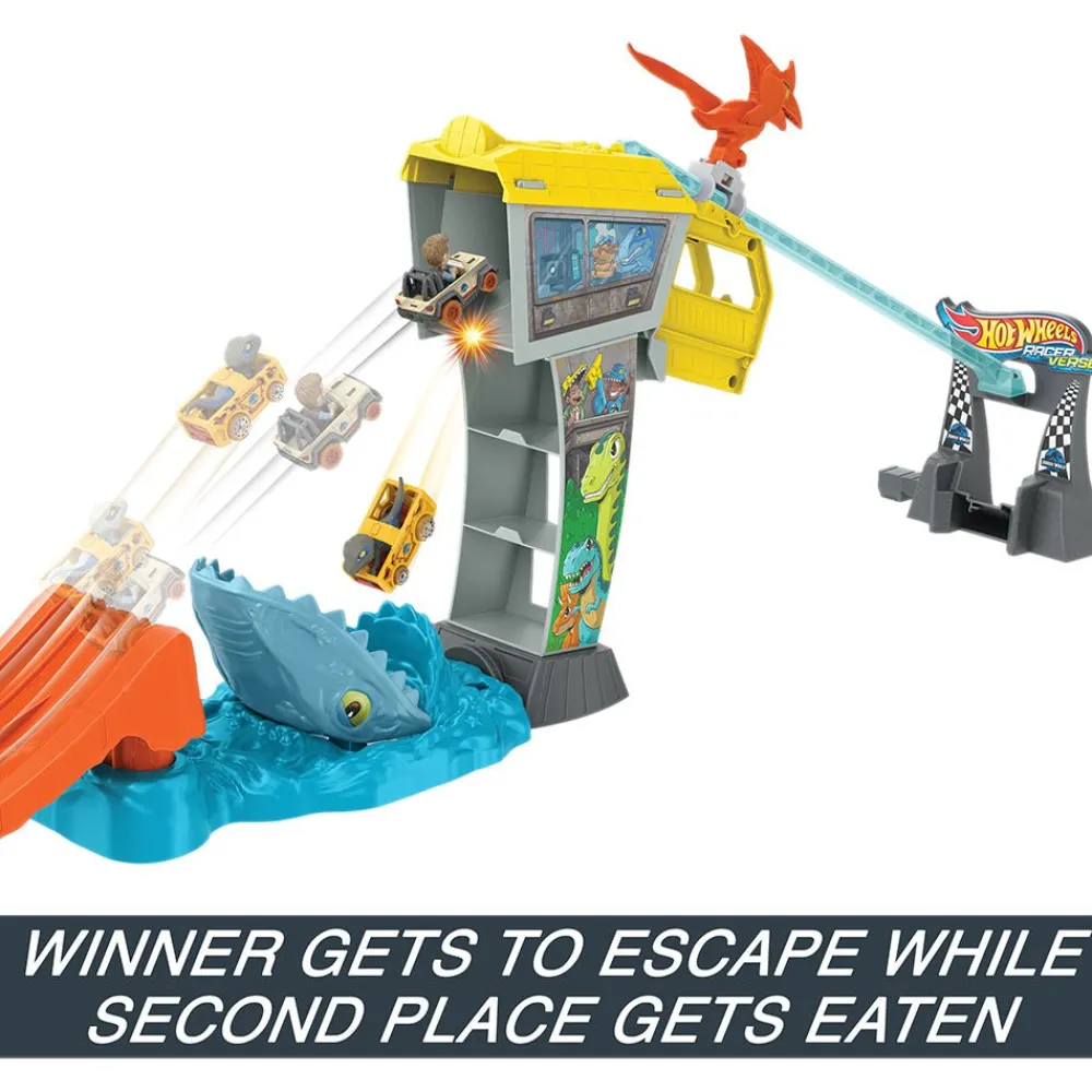 Hot Wheels Racerverse Blue'S Raptor Rush TrackSet Hot