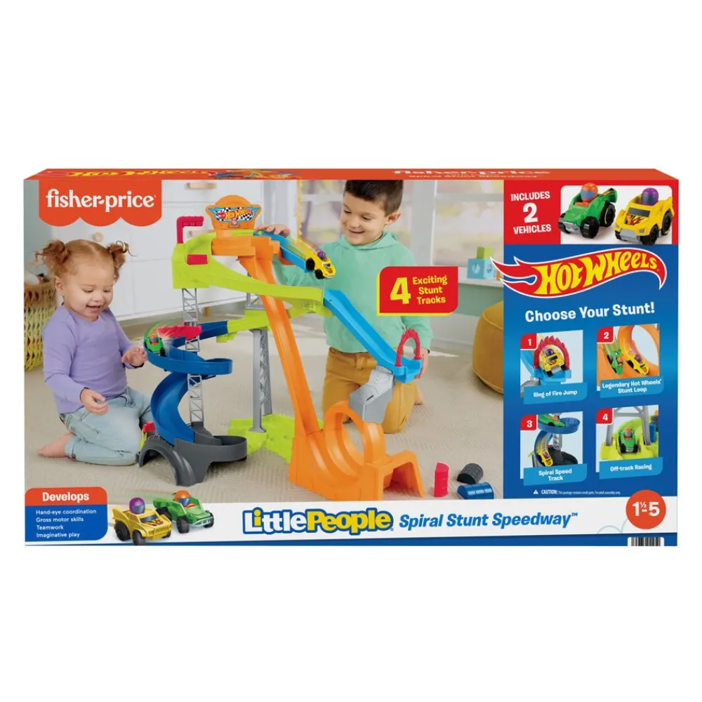 Fisher Price Hot Wheels Spiral Stunt Speedway by Little People Online