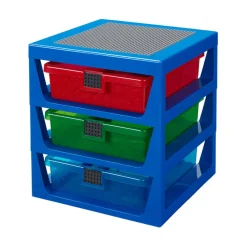 Kroeger Inc. LEGO - 3 DRAWER RACK TRANSPARENT BLUE Discount