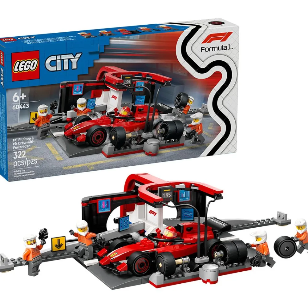 LEGO ® City F1® Pit Stop & Pit Crew with Ferrari Car 60443 Discount
