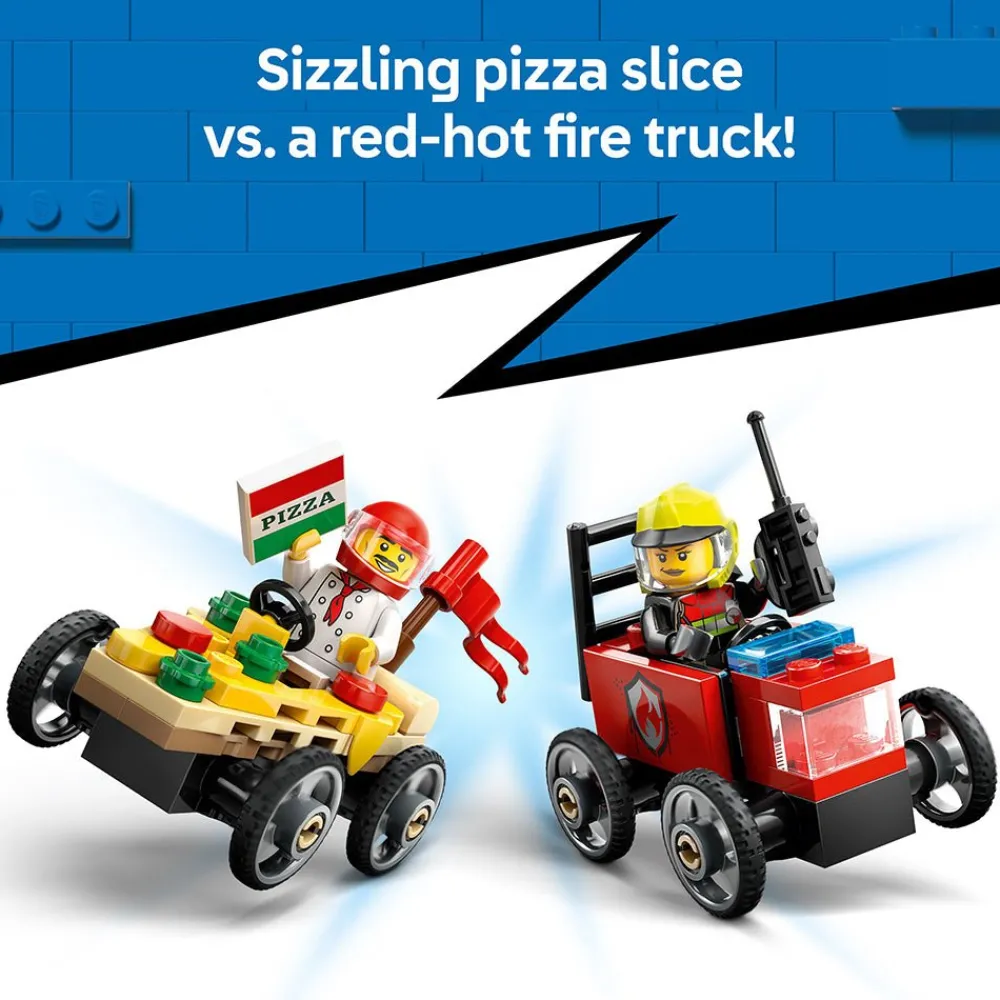 LEGO ® City Pizza vs. Fire Truck Race Car Pack 60458 Hot