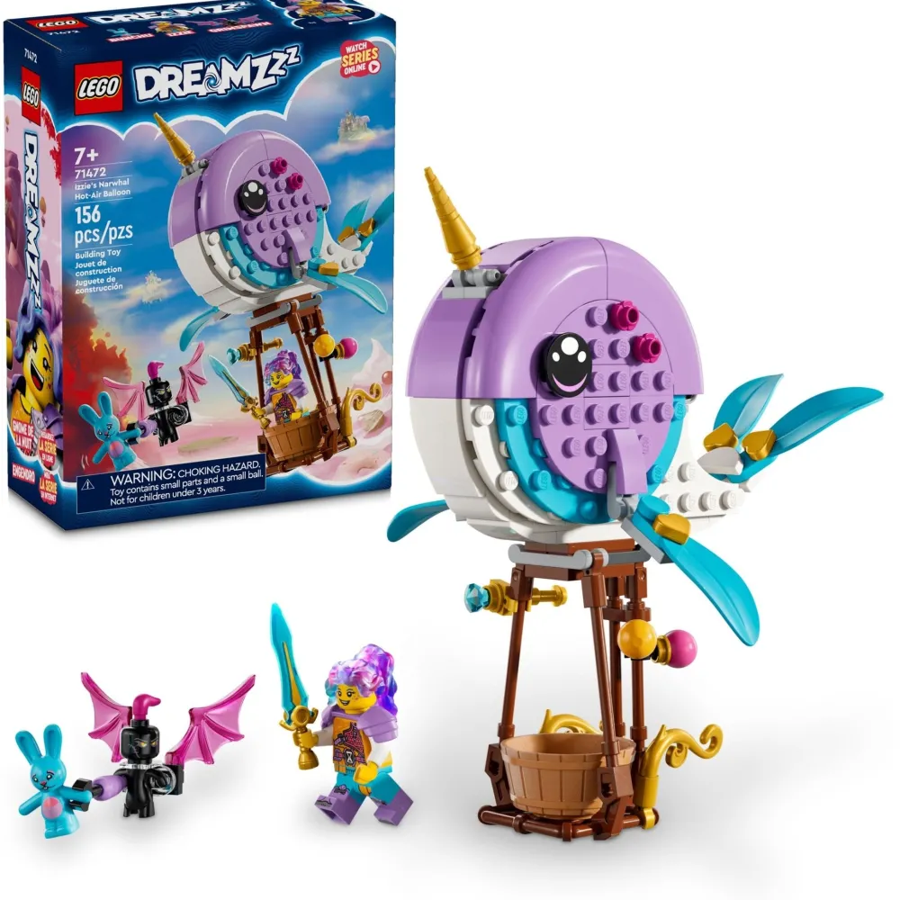 LEGO DREAMZzz Izzie's Narwhal Hot-Air Balloon Toy 71472 New