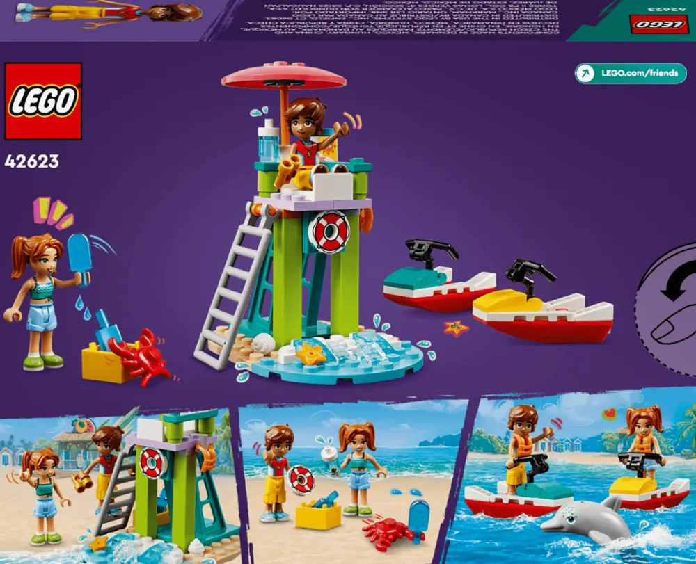 LEGO ® Friends Beach Water Scooter Lifeguard Toy 42623 Outlet