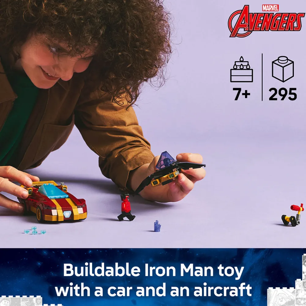 LEGO ® Iron Man Car & Black Panther vs. Red Hulk 76310 Sale