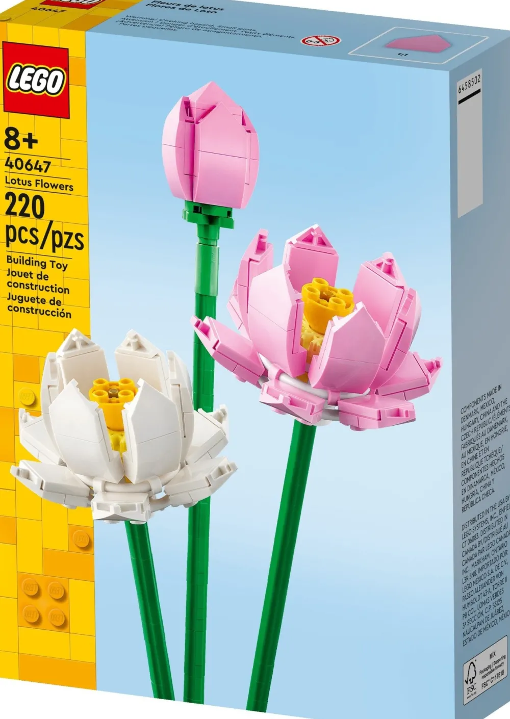 Lego Canada Inc. LEGO® Lotus Flowers 40647 Building Toy Set for Ages 8+ (220 Pieces) Clearance