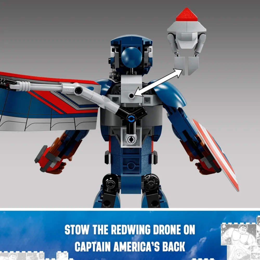 LEGO ® Marvel New Captain America Construction Figure 76296 New