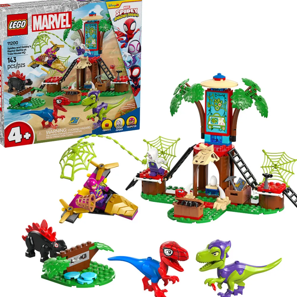 LEGO ® Marvel Spidey And His Amazing Friends Spidey and Gobby’s Raptor Battle at Tree House HQ 11200 New