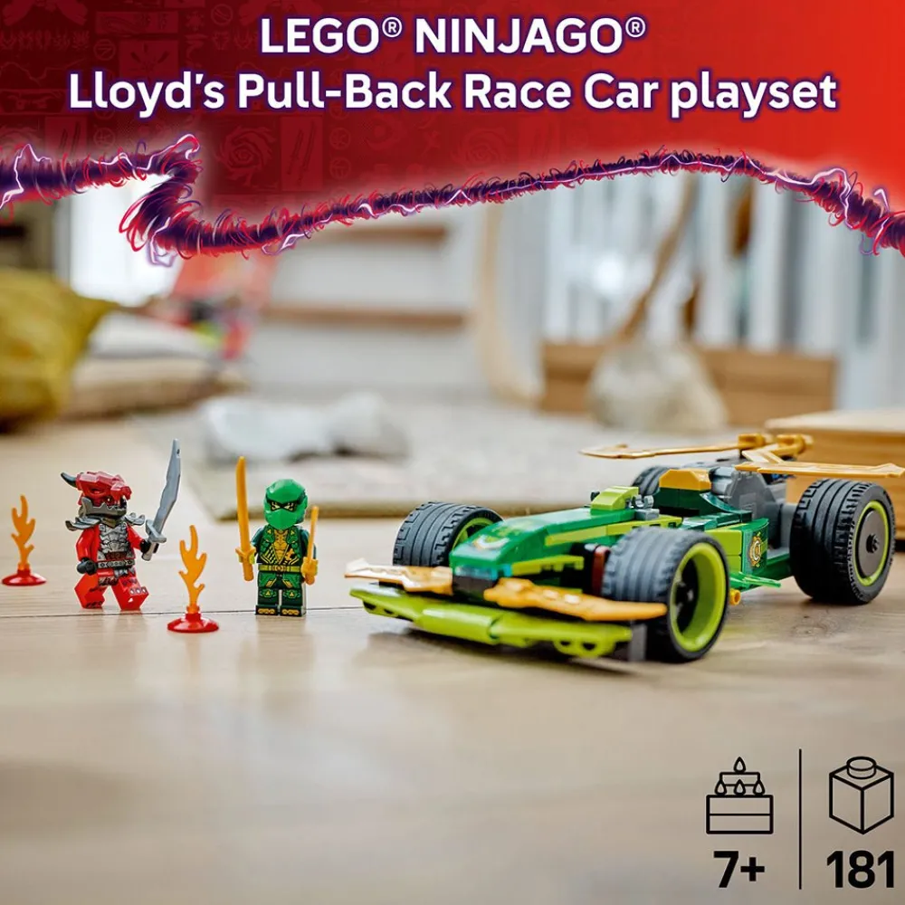 LEGO ® NINJAGO® Lloyd’s Pull-Back Race Car 71828 New