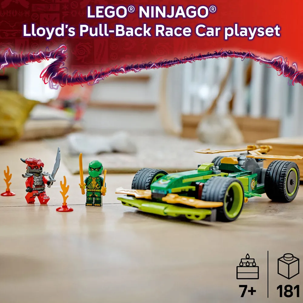LEGO ® NINJAGO® Lloyd’s Pull-Back Race Car 71828 New